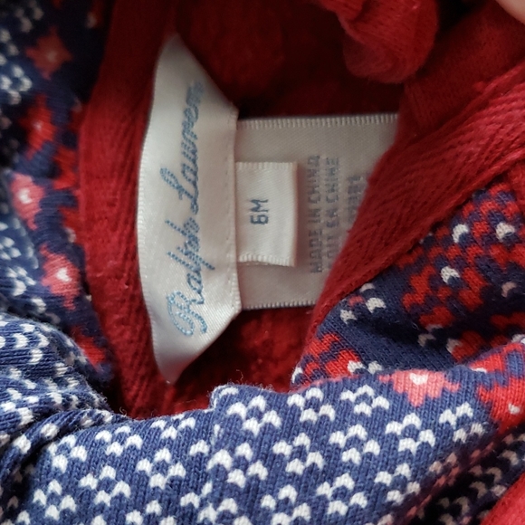 Ralph Lauren Red Baby Sweater, 6m - Picture 3 of 4